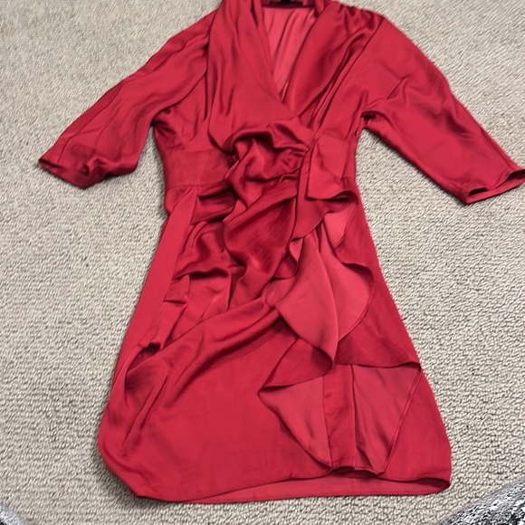 all saints raspberry silk dress  6 - Picture 4 of 8